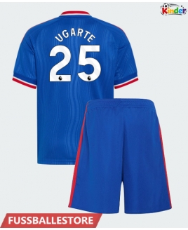 Günstige Manchester United Manuel Ugarte #25 Auswärts Trikotsatzt Kinder 2026-27 Kurzarm (+ Kurze Hosen)